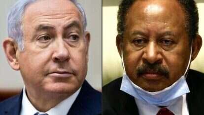 ראש ממשלת סודן עבדאללה חמדוק וראש הממשלה נתניהו. | AFP