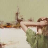 מישה רפופורט, ללא שם, שמן על בד, 2020 . מתוך התערוכה "בחצות היום", גלריה דן, תל אביב