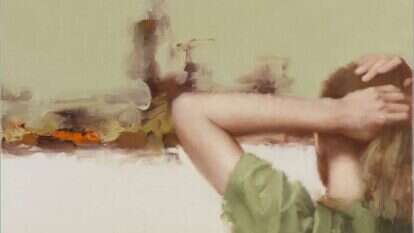 מישה רפופורט, ללא שם, שמן על בד, 2020 . מתוך התערוכה "בחצות היום", גלריה דן, תל אביב