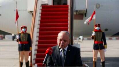 50 אחוז מהסעודים בעד ההסכם. ראש המל"ל מאיר בן־שבת בהצהרה לתקשורת בבחריין, החודש. | AFP