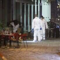 כוחות ביטחון בזירת הפיגוע. | EPA