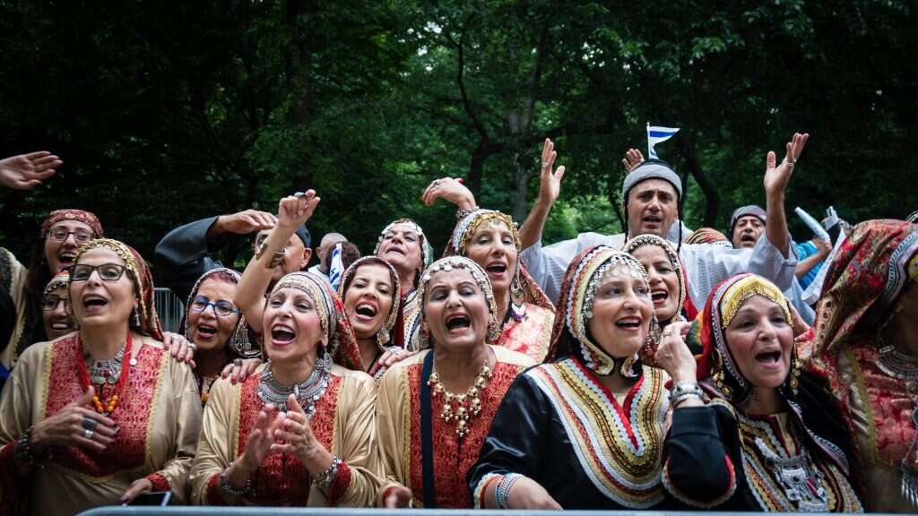 קבוצה של הפדרציה היהודית הספרדית בצעדת ישראל בניו יורק. | באדיבות ASF