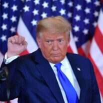 נשיא ארה"ב דונלד טראמפ, בליל הבחירות. | AFP