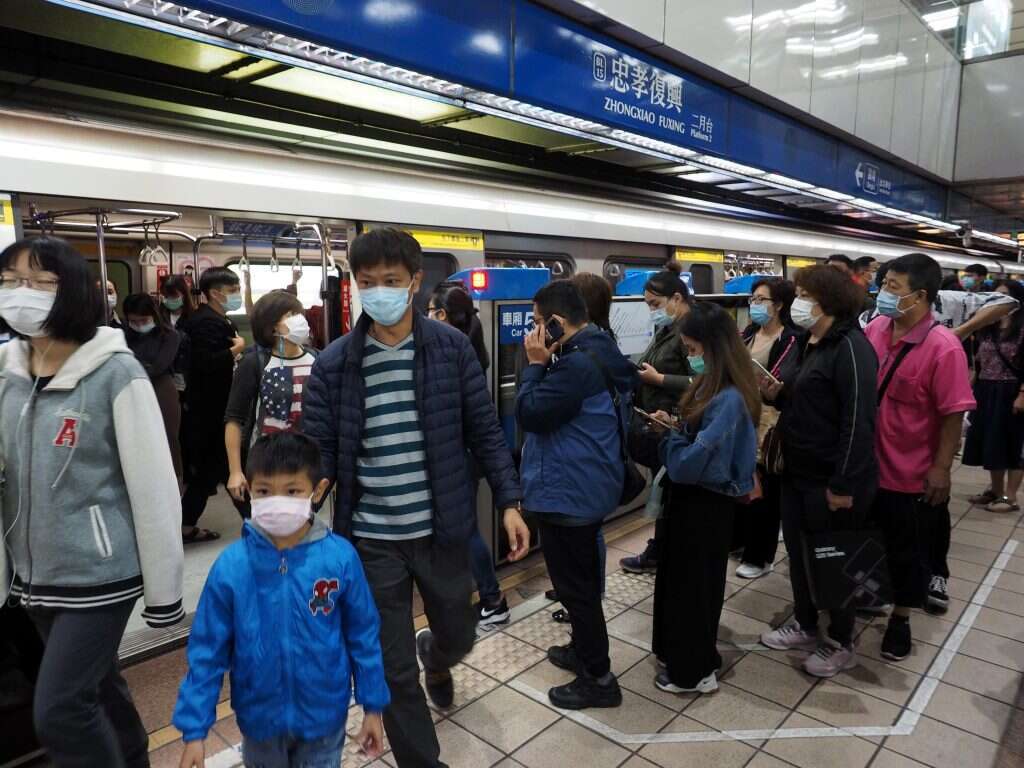 תחנת הרכבת בטאיפיי, בחודש הקודם. | EPA