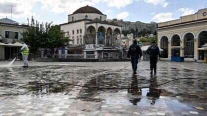 כיכר מונסטיראקי במרכז אתונה, בסוף השבוע. | AFP
