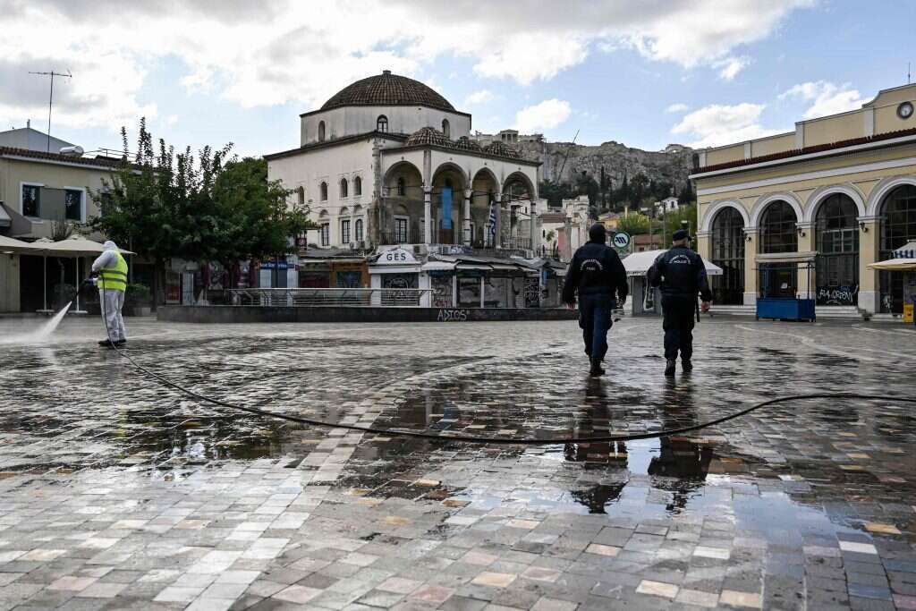 כיכר מונסטיראקי במרכז אתונה, בסוף השבוע. | AFP