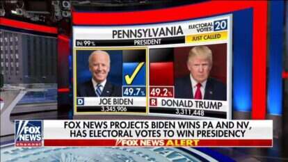 רגע ההכרזה בפוקס ניוז. | מסך מתוך פוקס ניוז