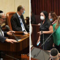 שר הבריאות יולי אדלשטיין ויו"ר ועדת החוקה יעקב אשר. | דוברות הכנסת, דני שם טוב