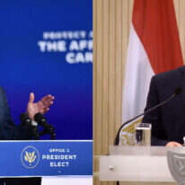 נשיא מצרים א-סיסי והנשיא הנכנס של ארה"ב ג'ו ביידן. צילומים: AFP, EPA