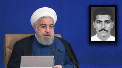 רוחאני והמחבל שחוסל, עבדאללה אחמד עבדאללה. צילומים: AFP, EPA