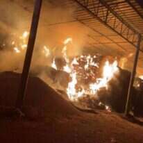 הצתת מתבן במושב כפר־יחזקאל, לפני כשבועיים. | שניר פרידמן