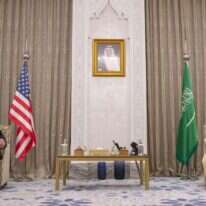 בן סלמאן ופומפאו. | EPA בן סלמאן ופומפאו. | EPA