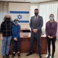 שרה ודילן פלדברג, קונסול ישראל באוטווה אורלי ארליך ואוהד נקש קינר, הממונה הזמני והציר בשגרירות ישראל באוטווה. | משרד החוץ