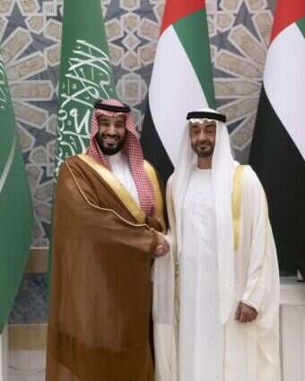 יורש העצר הסעודי מוחמד בן סלמאן ונשיא איחוד האמירויות מוחמד בן זאיד | AFP