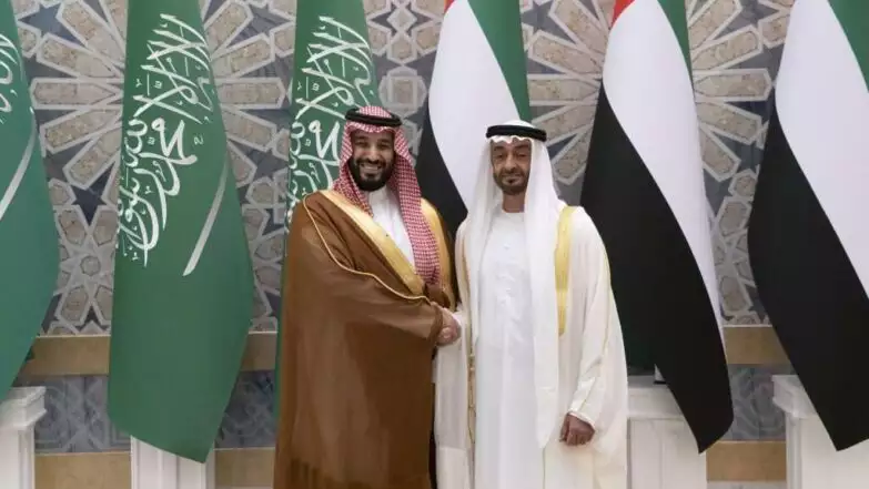 יורש העצר הסעודי מוחמד בן סלמאן ונשיא איחוד האמירויות מוחמד בן זאיד | AFP