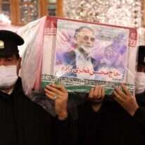 הלוויתו של מדען הגרעין מוחסן פחריזאדה. | EPA