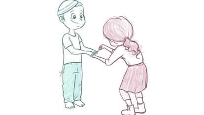 כשהבן דוד מגיע לביקור.. בית של בנות. איור: ינון פתחיה