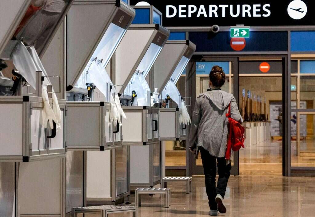 עמדות בדיקת הקורונה בנתב"ג' נובמבר 2020. | AFP