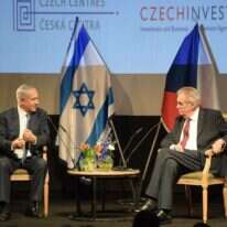 ראש הממשלה בנימין נתניהו ונשיא צ'כיה מילוש זמאן בטקס פתיחת בית צ'כיה בירושלים, נובמבר 2018. | עמוס בן גרשום, לע''מ