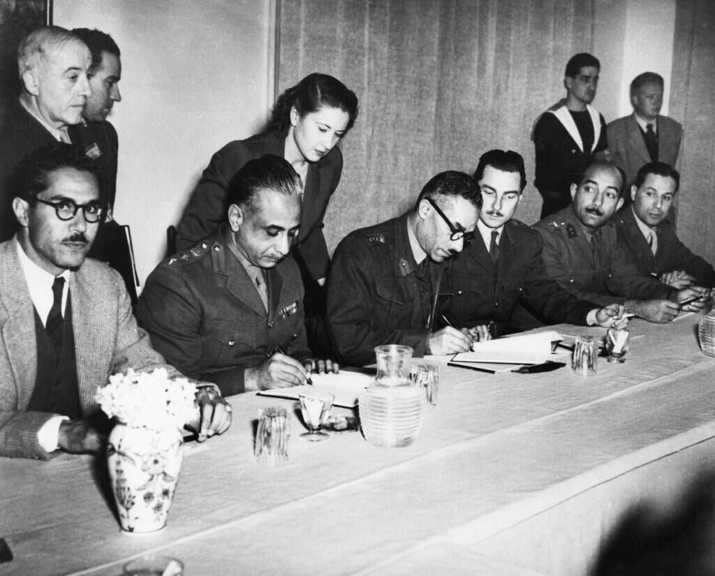 שיחות שביתת הנשק ברודוס. | גטי אימג'ס