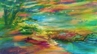 "ומתוק האור". חילופי חושים במקרא. יורם רענן, "בראשית", אקריליק על קנבס, 2014 "ומתוק האור". חילופי חושים במקרא. יורם רענן, "בראשית", אקריליק על קנבס, 2014