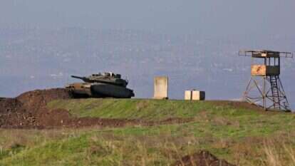 טנק בעמדת צה"ל בגבול הצפון. | AFP
