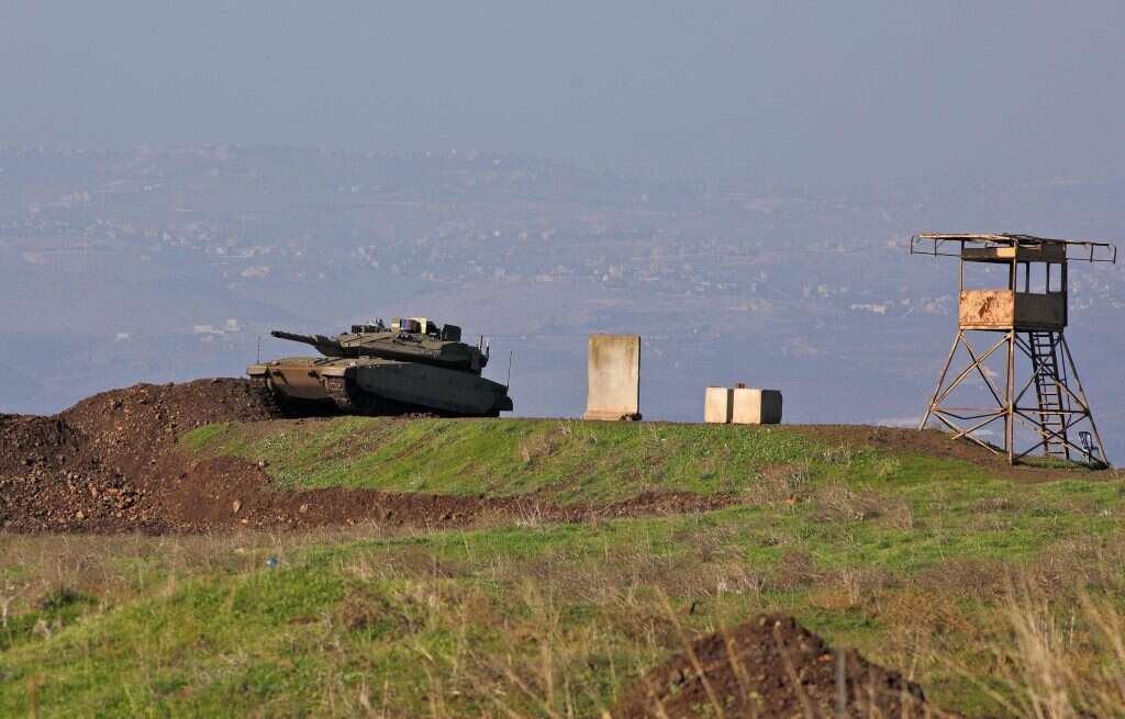 טנק בעמדת צה"ל בגבול הצפון. | AFP