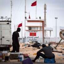 מעבר הגבול בין מרוקו למאוריטניה בסהרה המערבית. | AFP