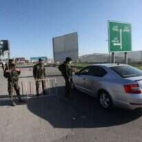 מחסום קורונה בשכם, לפני כשבוע וחצי. | גטי אימג'ס