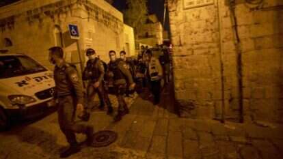 זירת הפיגוע בעיר העתיקה. | EPA