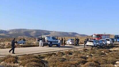 כוחות ביטחון והצלה בזירת התאונה בבנימין, השבוע. | TPS