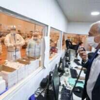 הממונה על הקורונה פרופ' נחמן אש בסיור בבית החולים זיו בצפת, אתמול | דוד כהן - פלאש 90