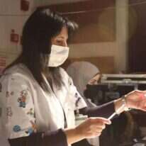 מתחם החיסונים של קופת חולים כללית בירוחם, השבוע. | לינור אללוף, דוברות כללית