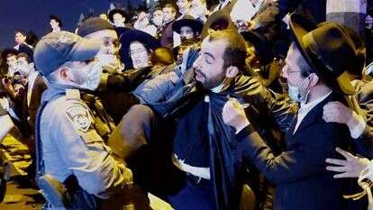 מחאת הפלג הקיצוני בבני ברק בשבוע שעבר. | AFP