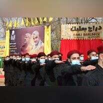 אנשי חיזבאללה במפגן  בבעל־בק שבלבנון. | AFP