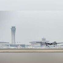 נחיתה והמראה של ההרון בשדה התעופה בן גוריון. | אלון רון