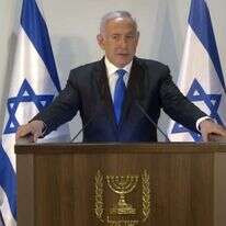 בנימין נתניהו בעת הנאום בנצרת. | מסך מתוך עמוד הפייסבוק של בנימין נתניהו