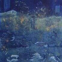 אלינור רותם, "לילה ותקוה", תחריט צבעוני ואבקת זהב, 2018