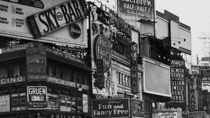 בתי קולנוע בברודווי, ניו יורק, 1947. | גטי אימג'ס