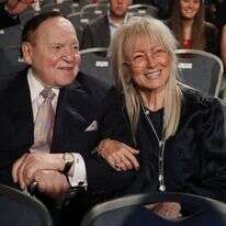 "חיילים של ישראל בעולם". שלדון ומרים אדלסון. | EPA