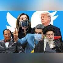 מימין לשמאל: חמינאי, טראמפ, מדורו, פלוסי, פרחאן. צילומים: EPA, AFP, AP