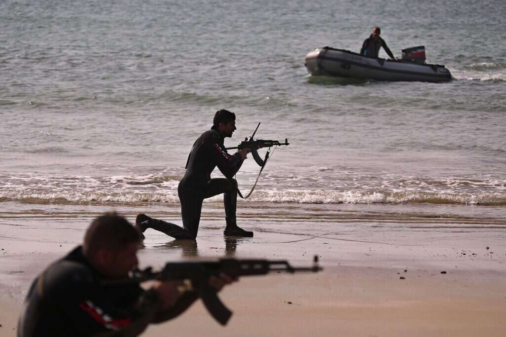 תרגיל של חיל הים האיראני. | EPA