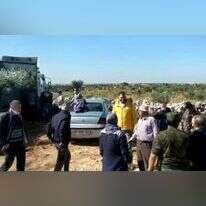 נוכחות שוטרים פלסטינים באירוע הנטיעות. | מסך מתוך עמוד הפייסבוק Deir Ballout