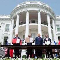 חתימת הסכמי כינון היחסים בבית הלבן בספטמבר 2020. | AFP