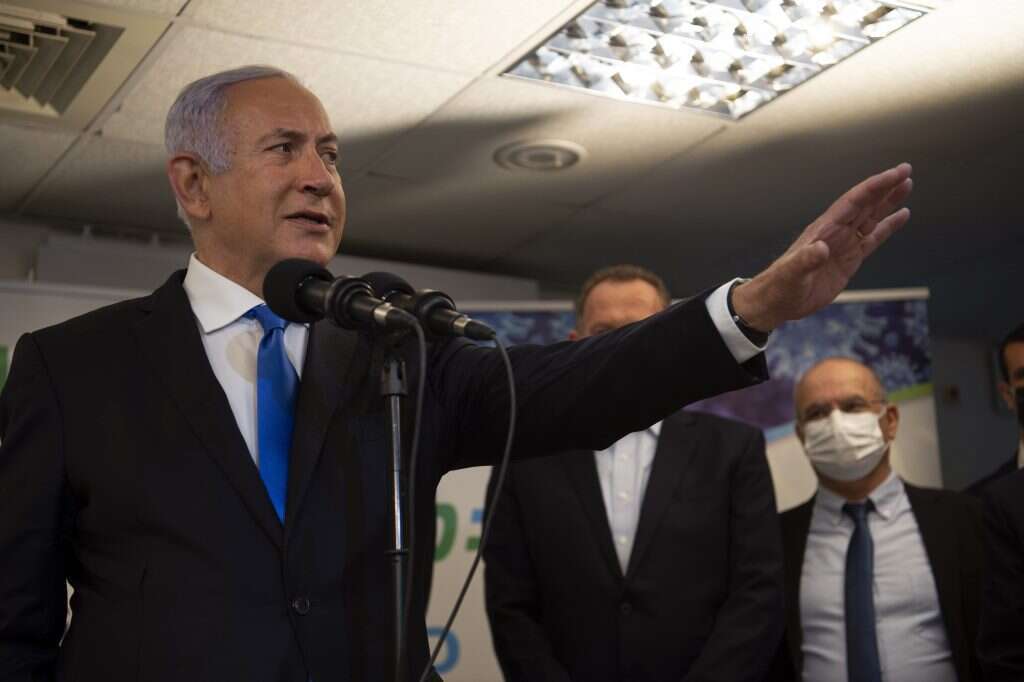 ראש הממשלה בנימין נתניהו מבקר במתחם חיסונים בנצרת. | EPA