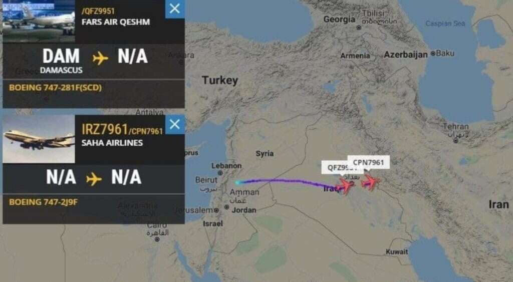 מטוסי המטען מאיראן שנחתו בסוריה