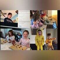 תלמידים בבית הספר לפל במחוז ווסטצ'סטר חגגו את פורים מהבית בשנת 2020. המחוז היה אחד ממוקדי ההתפרצות הראשונים של נגיף הקורונה במדינת ניו־יורק באביב האחרון. | באדיבות יעל בושלר