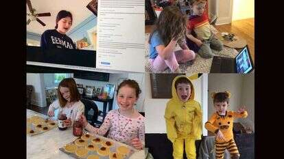 תלמידים בבית הספר לפל במחוז ווסטצ'סטר חגגו את פורים מהבית בשנת 2020. המחוז היה אחד ממוקדי ההתפרצות הראשונים של נגיף הקורונה במדינת ניו־יורק באביב האחרון. | באדיבות יעל בושלר