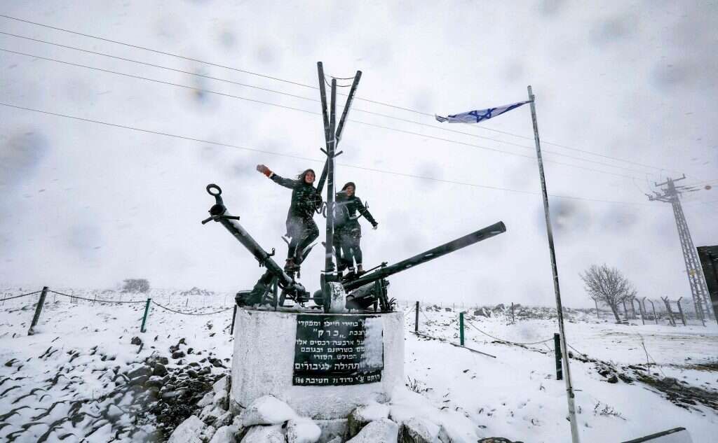 שלג בגולן.. | AFP