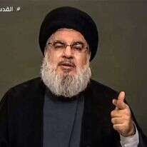 נסראללה נואם. | AFP